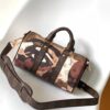 Keepall Bandoulière 25 Bag from LV Portrait Collection with M46678 Eyes and M46701 White Flowers, Exclusive Original Stock