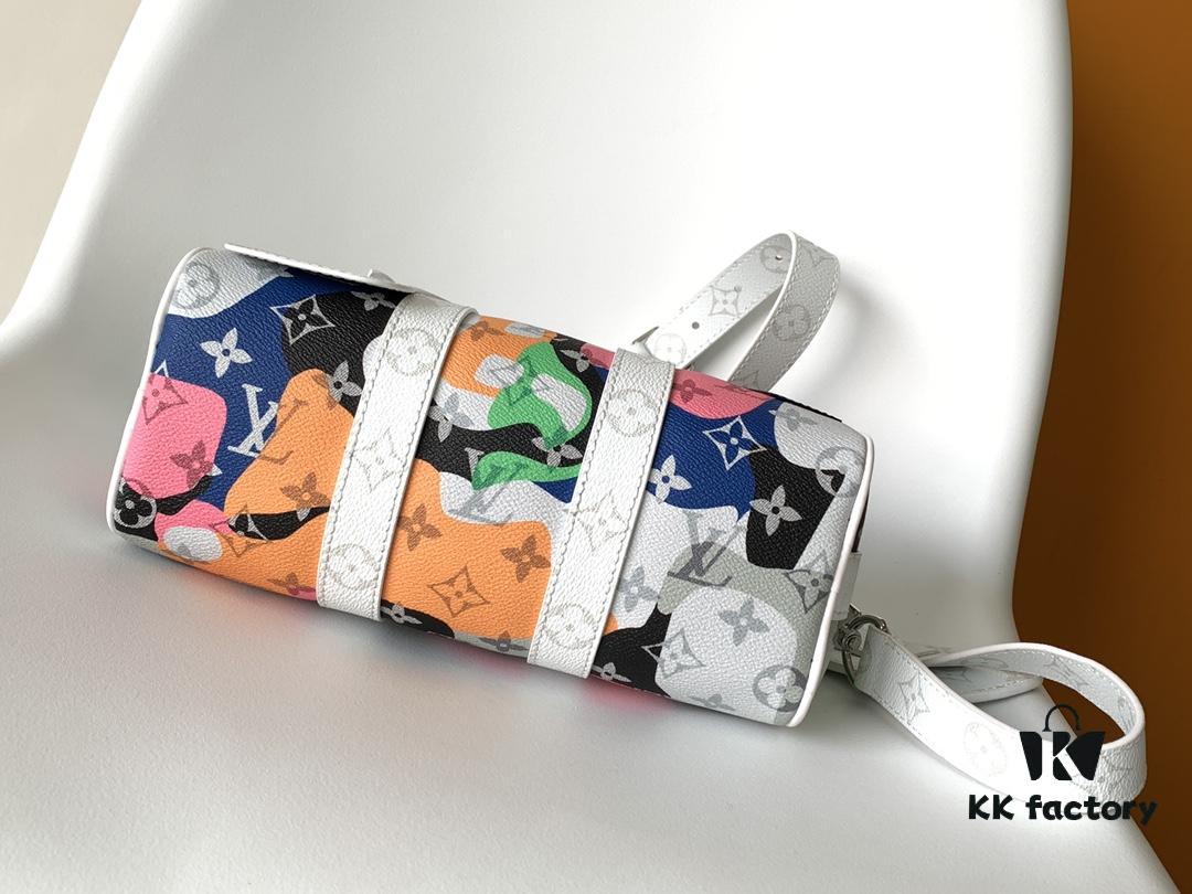 Keepall Bandoulière 25 Bag from LV Portrait Collection M46678 Eyes M46701 White Flowers Exclusive Original Order