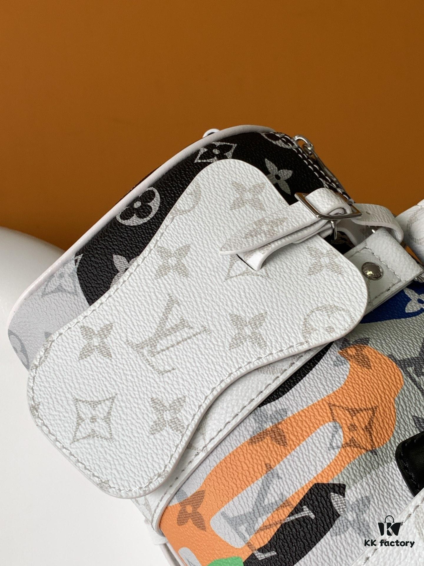 Keepall Bandoulière 25 Bag from LV Portrait Collection M46678 Eyes M46701 White Flowers Exclusive Original Order