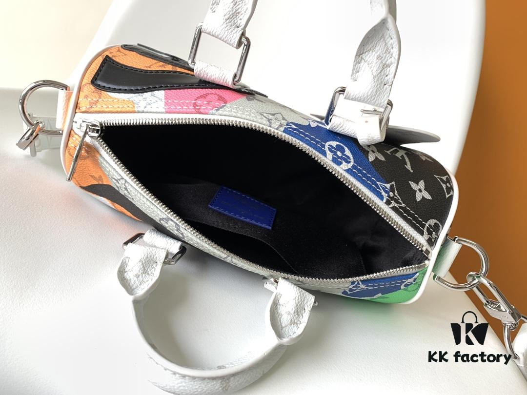 Keepall Bandoulière 25 Bag from LV Portrait Collection M46678 Eyes M46701 White Flowers Exclusive Original Order