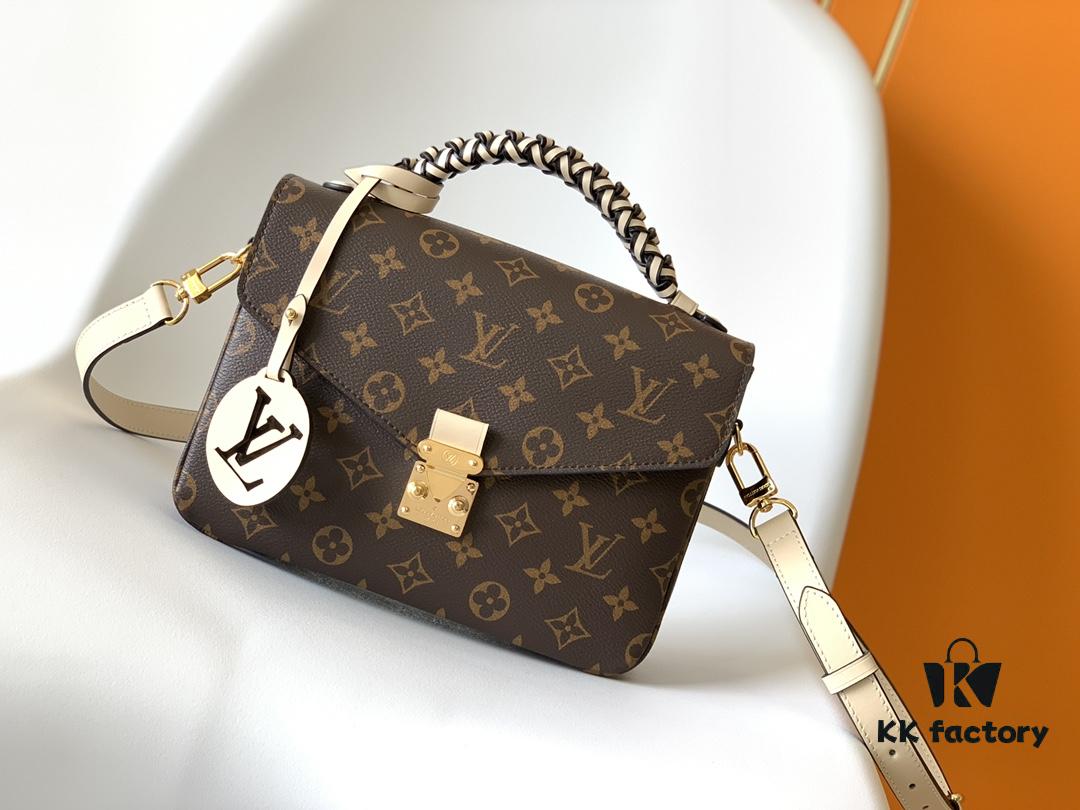 69306a7b6e68136f4d9a4f52 Top Quality Original Pochette Metis Handbag M44668 Burgundy M45152 White M43984 Orange Messenger Bag