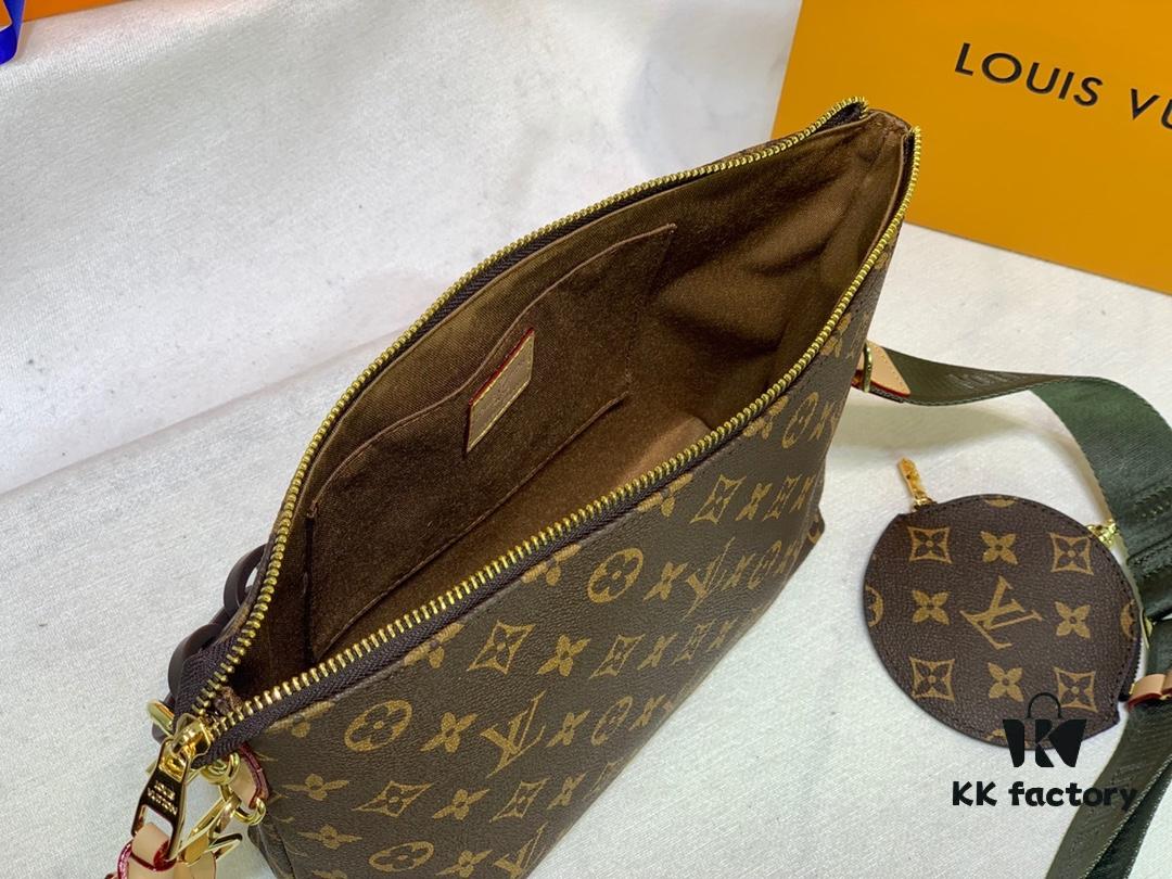 M40728 Color-Changing Leather LV Monogram Speedy Crossbody Bag