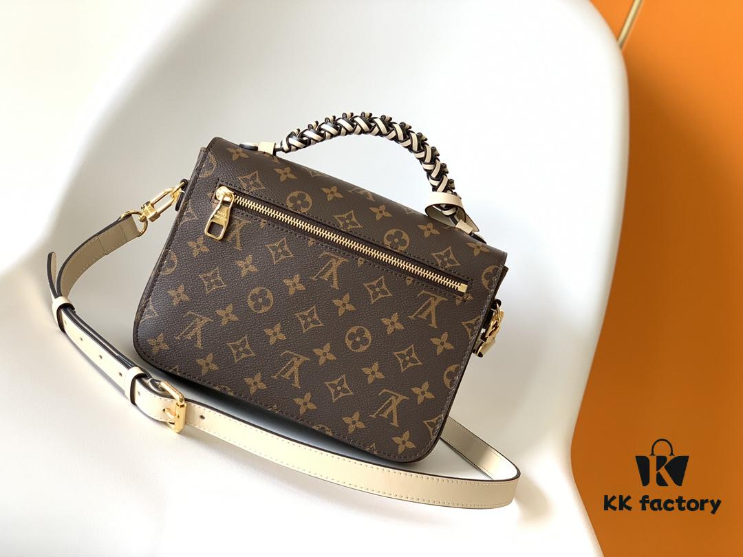 69306a7c6e68136f4d9a4f55 Top Quality Original Pochette Metis Handbag M44668 Burgundy M45152 White M43984 Orange Messenger Bag