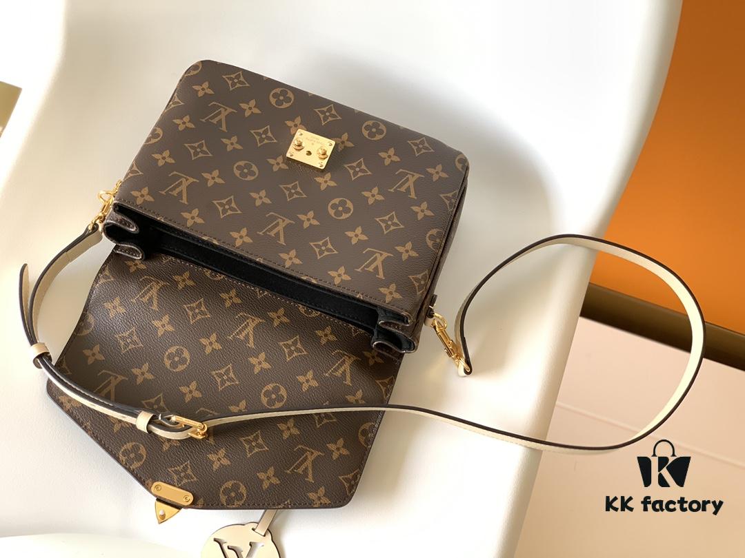 69306a7d6e68136f4d9a4f57 Top Quality Original Pochette Metis Handbag M44668 Burgundy M45152 White M43984 Orange Messenger Bag