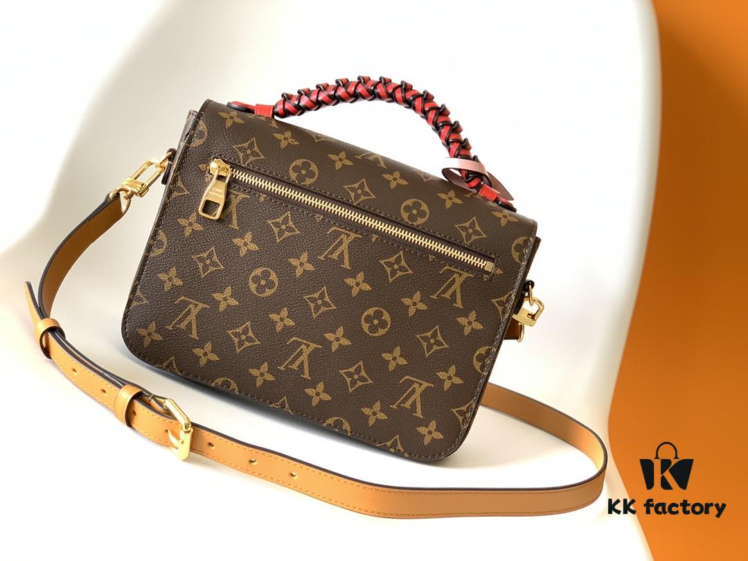 69306a846e68136f4d9a4f67 Top Quality Original Pochette Metis Handbag M44668 Burgundy M45152 White M43984 Orange Messenger Bag