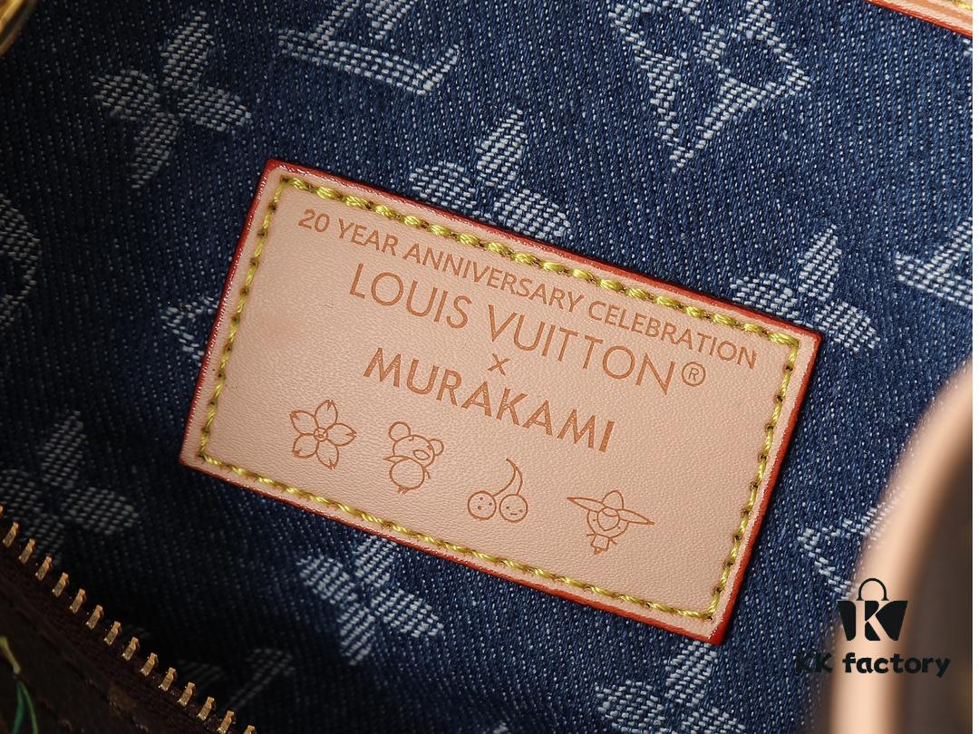 Upgraded Original M14328 M40391 Speedy Soft 30 Bag from the Takashi Murakami Collection, Featuring Monogram Dune Elements as a Tribute to the Gaston Louis Vuitton Archive Series Design
