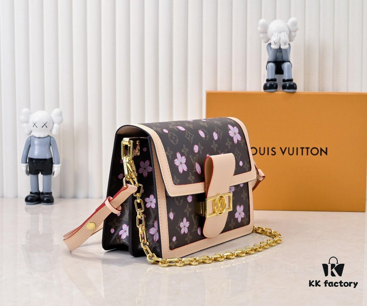 Murakami Pink Cherry Blossom Daphne Upgrade 💥 Louis Vuitton Spring 2025 Collection Messenger Bag M43599 / 44391 / 44580 Latest Version Métis Mini Handbag