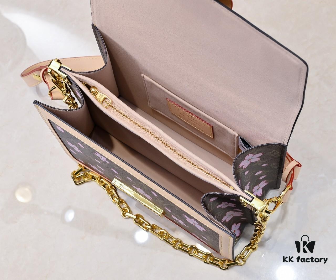 Murakami Pink Cherry Blossom Daphne Upgrade 💥 Louis Vuitton Spring 2025 Collection Messenger Bag M43599 / 44391 / 44580 Latest Version Métis Mini Handbag