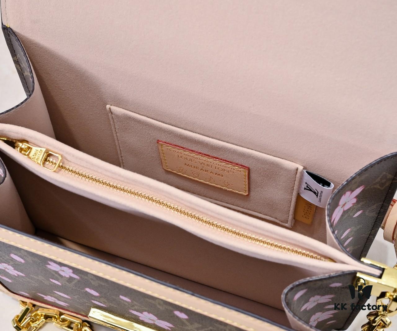 Murakami Pink Cherry Blossom Daphne Upgrade 💥 Louis Vuitton Spring 2025 Collection Messenger Bag M43599 / 44391 / 44580 Latest Version Métis Mini Handbag