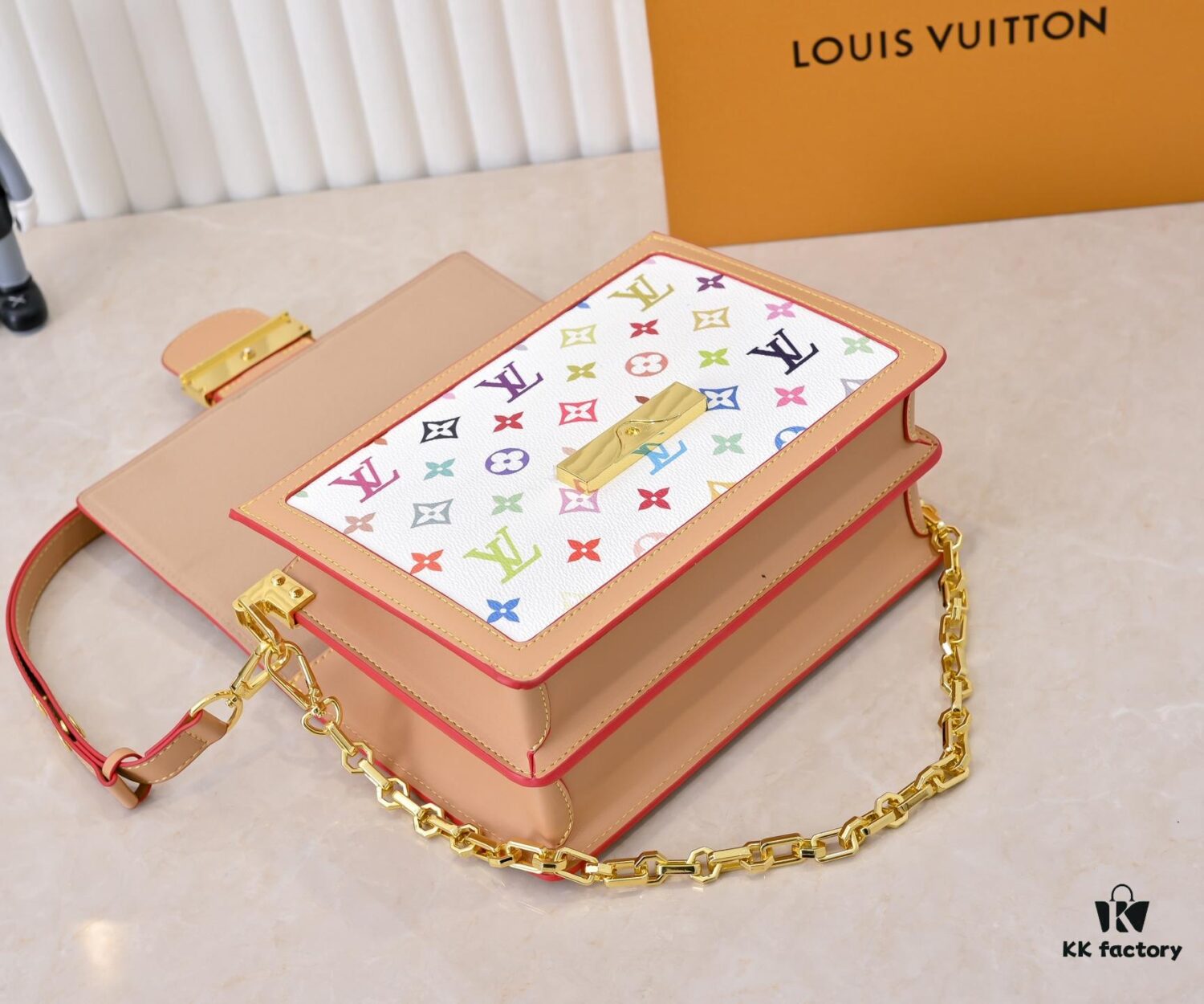 Takashi Murakami White Tricolor Daphne Upgraded Version 💥 Louis Vuitton 2025 Spring Collection Messenger Bag M43599 / 44391 / 44580 Latest Release Métis Mini Handbag