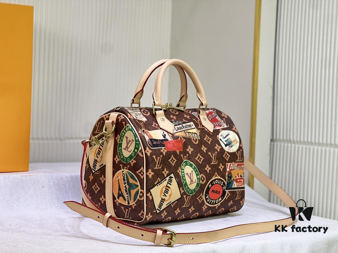 Color-changing Yellow Skin 👍 M47087 M40391 Speedy Bandoulière 30 Handbag