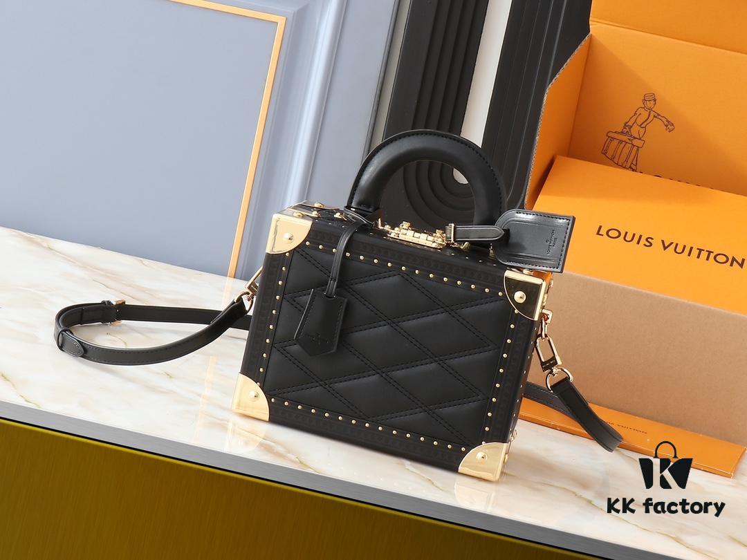 Authentic Top-Grade Black Monogram Diamond Quilted Louis Vuitton 2023 Pre-Fall Collection M20468 M45675 M45673 M10079 M11131 M47164 with Dynamic Chip