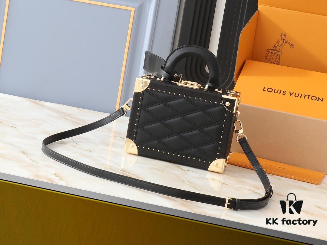 Authentic Top-Grade Black Monogram Diamond Quilted Louis Vuitton 2023 Pre-Fall Collection M20468 M45675 M45673 M10079 M11131 M47164 with Dynamic Chip