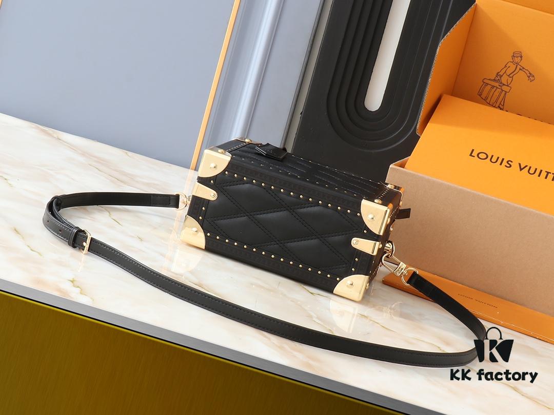 Authentic Top-Grade Black Monogram Diamond Quilted Louis Vuitton 2023 Pre-Fall Collection M20468 M45675 M45673 M10079 M11131 M47164 with Dynamic Chip