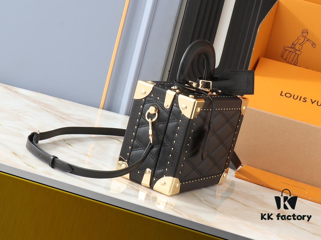 Authentic Top-Grade Black Monogram Diamond Quilted Louis Vuitton 2023 Pre-Fall Collection M20468 M45675 M45673 M10079 M11131 M47164 with Dynamic Chip