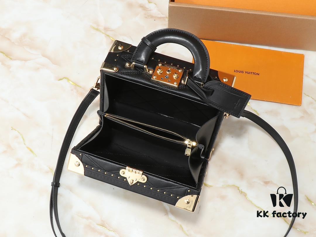 Authentic Top-Grade Black Monogram Diamond Quilted Louis Vuitton 2023 Pre-Fall Collection M20468 M45675 M45673 M10079 M11131 M47164 with Dynamic Chip