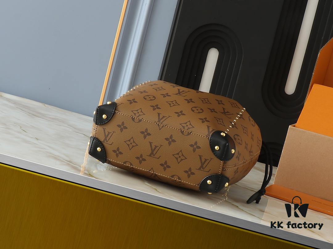 Upgraded Original M97063 Floral Beige Bucket Bag, Louis Vuitton 2025 Pre-Spring Collection NeoNoé Bucket Bag