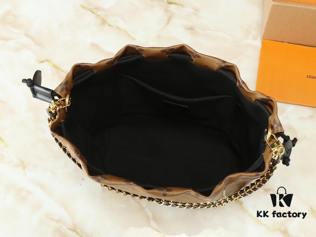 Upgraded Original M97063 Floral Beige Bucket Bag, Louis Vuitton 2025 Pre-Spring Collection NeoNoé Bucket Bag