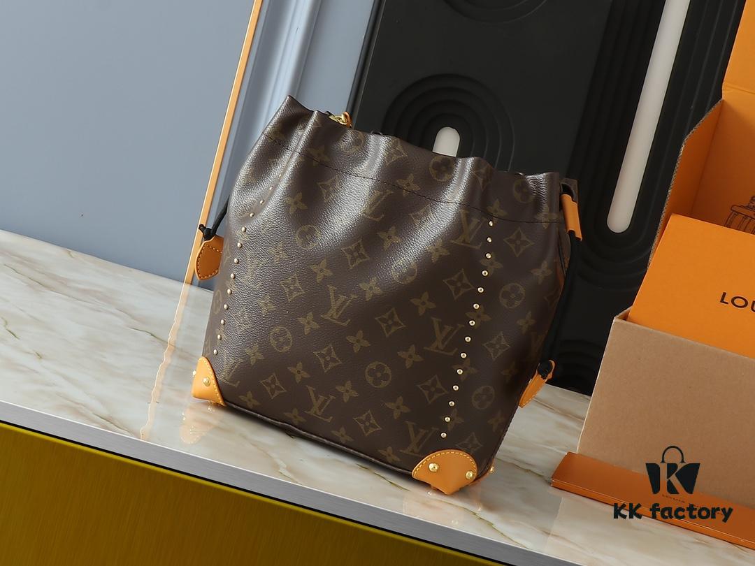 Upgraded Original M97063 Floral Yellow NeoNoé Bucket Bag, Classic Monogram Bucket Tote