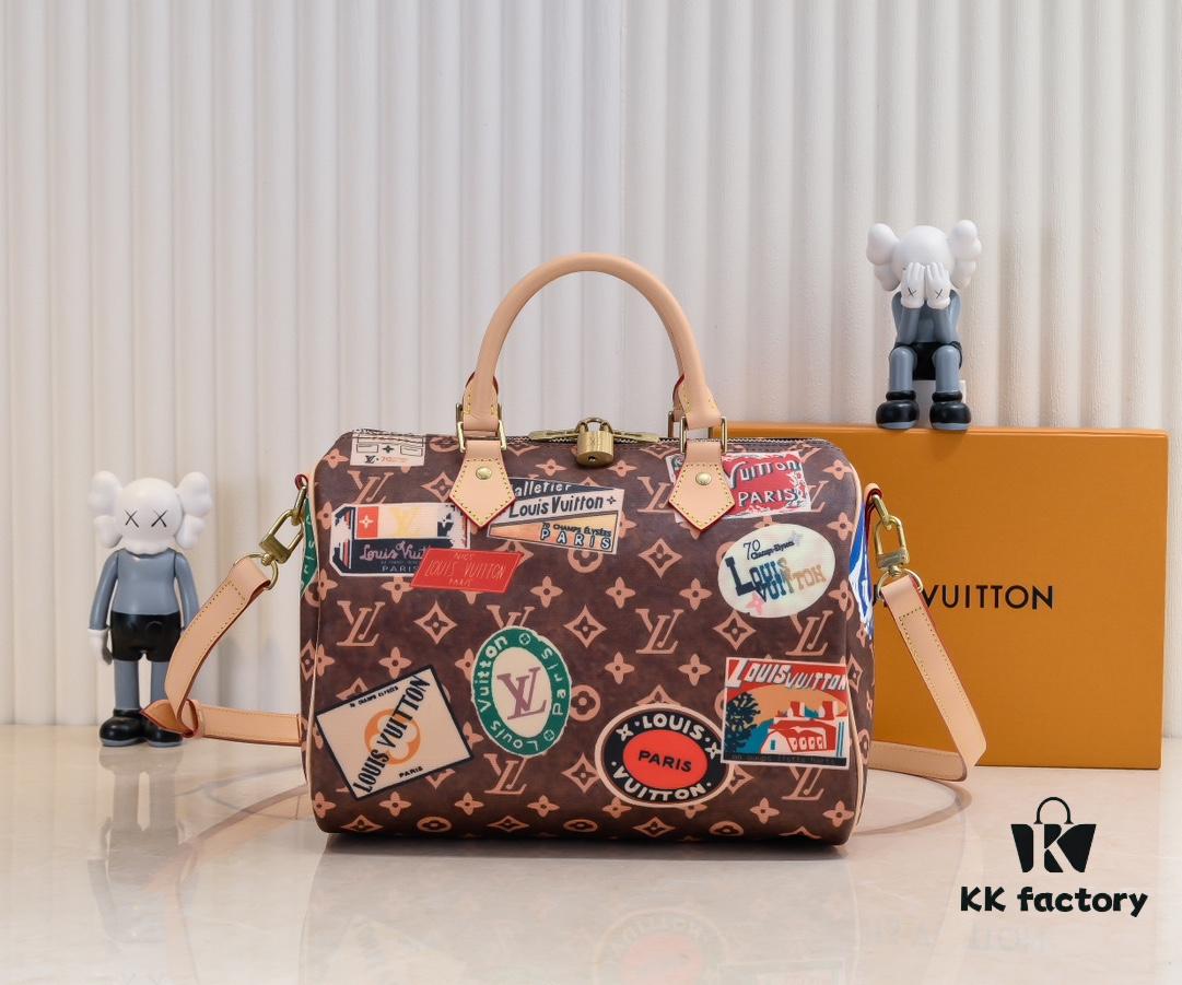 Color-changing Yellow Skin 👍 M47087 M40391 Speedy Bandoulière 30 Handbag