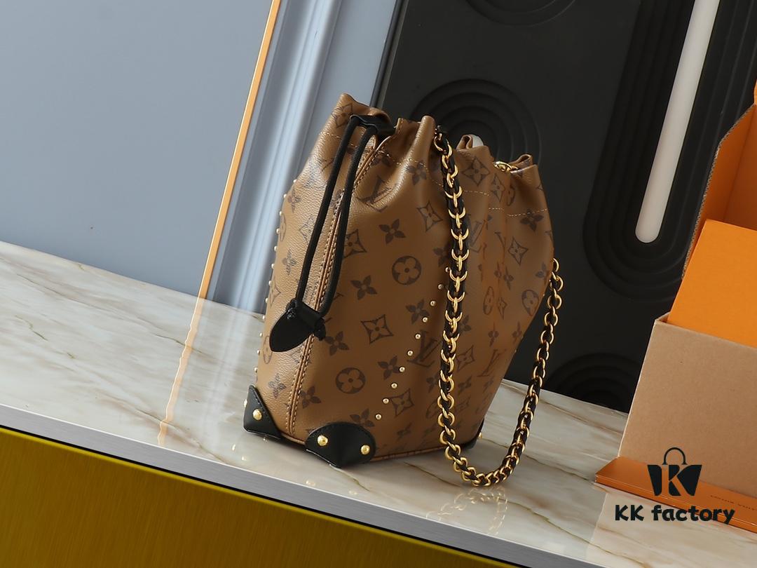 Upgraded Original M97063 Floral Beige Bucket Bag, Louis Vuitton 2025 Pre-Spring Collection NeoNoé Bucket Bag