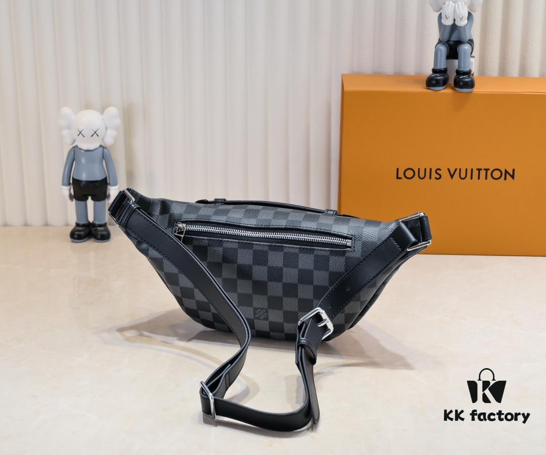 Exclusive Real Shot - Upgraded Version‼️ Genuine Cowhide Leather🔥 Original Hardware➕ Full Steel Zipper Pulls and Logo Badge🐂 NEW WAVE Waist Bag M44812 Black White🎏