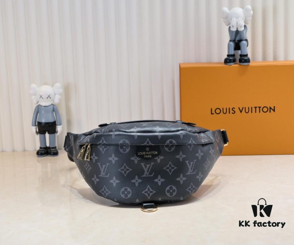 Exclusive Real Shot - Upgraded Version ‼️ Genuine Leather 🔥 Original Hardware with Full Steel Zipper Pulls 🐂 NEW WAVE Belt Bag M44812 Black White 🎏