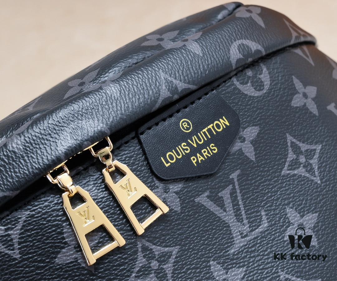 Exclusive Real Shot - Upgraded Version ‼️ Genuine Leather 🔥 Original Hardware with Full Steel Zipper Pulls 🐂 NEW WAVE Belt Bag M44812 Black White 🎏