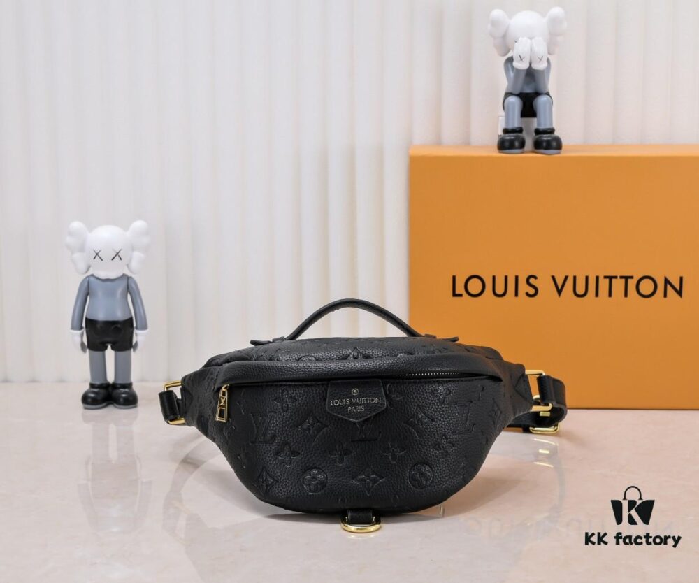 Exclusive Real Shot - Upgraded Version ‼️ Genuine Leather 🔥 Original Hardware with Full Steel Zipper Pulls 🐂 NEW WAVE Waist Bag M44812 Black White 🎏