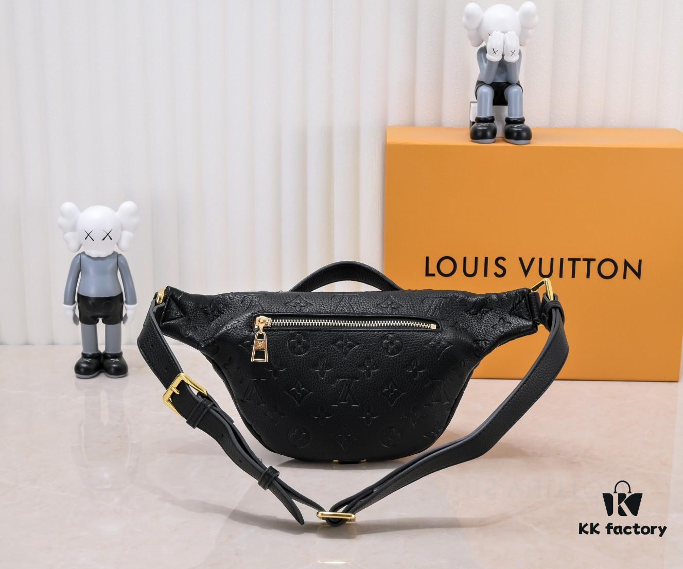 Exclusive Real Shot - Upgraded Version ‼️ Genuine Leather 🔥 Original Hardware with Full Steel Zipper Pulls 🐂 NEW WAVE Waist Bag M44812 Black White 🎏