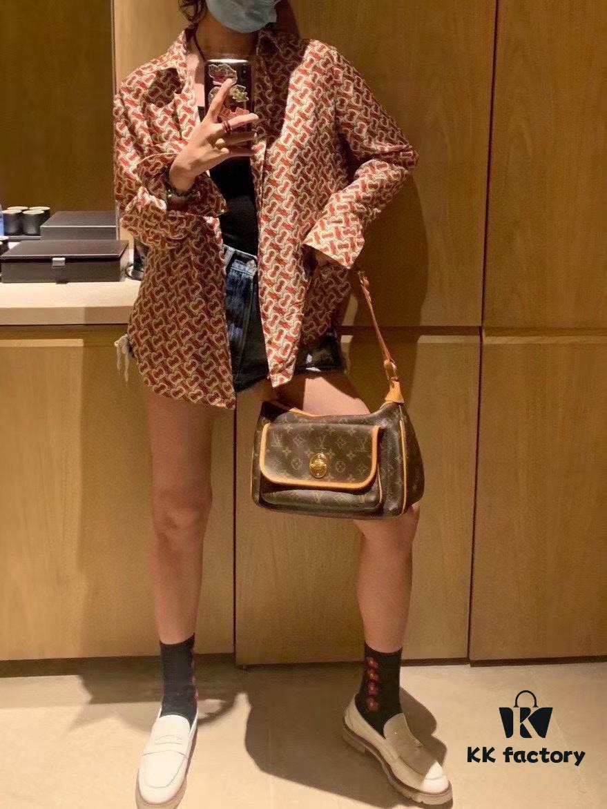 M40077 M90955 Vintage LOUIS VUITTON Tikal GM - Golden Beans (Small Gold Beans) Classic Coffee Pattern