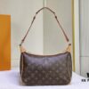 M40077 M90955 Vintage Louis Vuitton Tikal GM - Gold Studs (Small Gold Beans) Classic Coffee Pattern