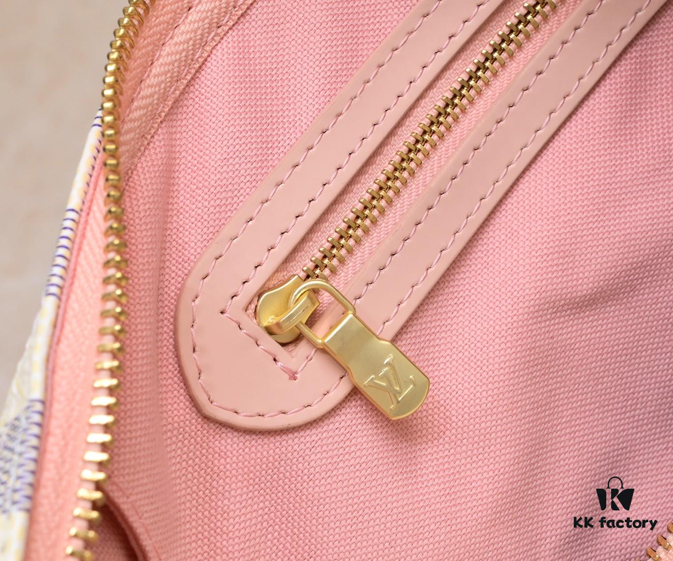 Exclusive Real Shot - Upgraded Version‼️ Model 40391 White Checkered with Pink Leather Trim and Yellow Leather Fringe