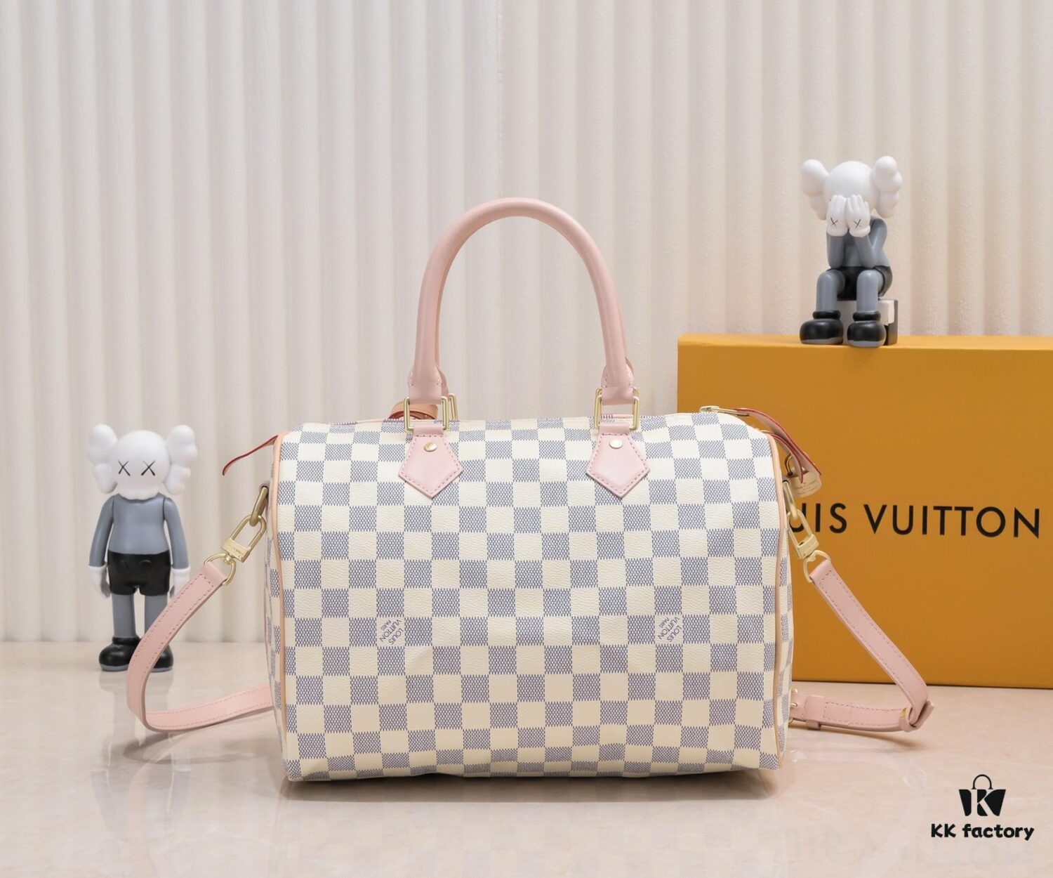 Exclusive Real Shot - Upgraded Version‼️ Model 40391 White Checkered with Pink Leather Trim and Yellow Leather Fringe