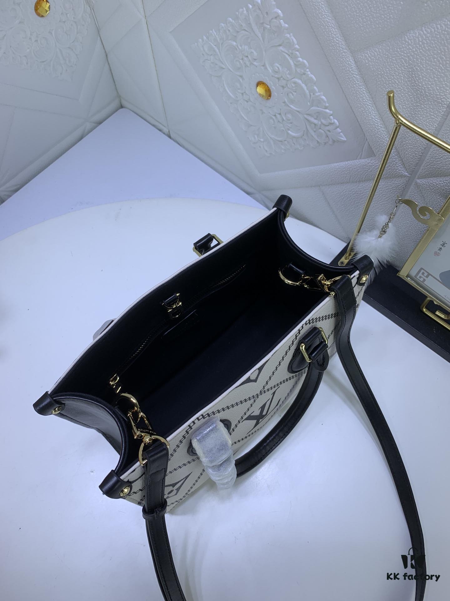 Large, Medium, Small Size Upgraded Original Version New Model with Matching Embossing Louis Vuitton OnTheGo Tote Bag