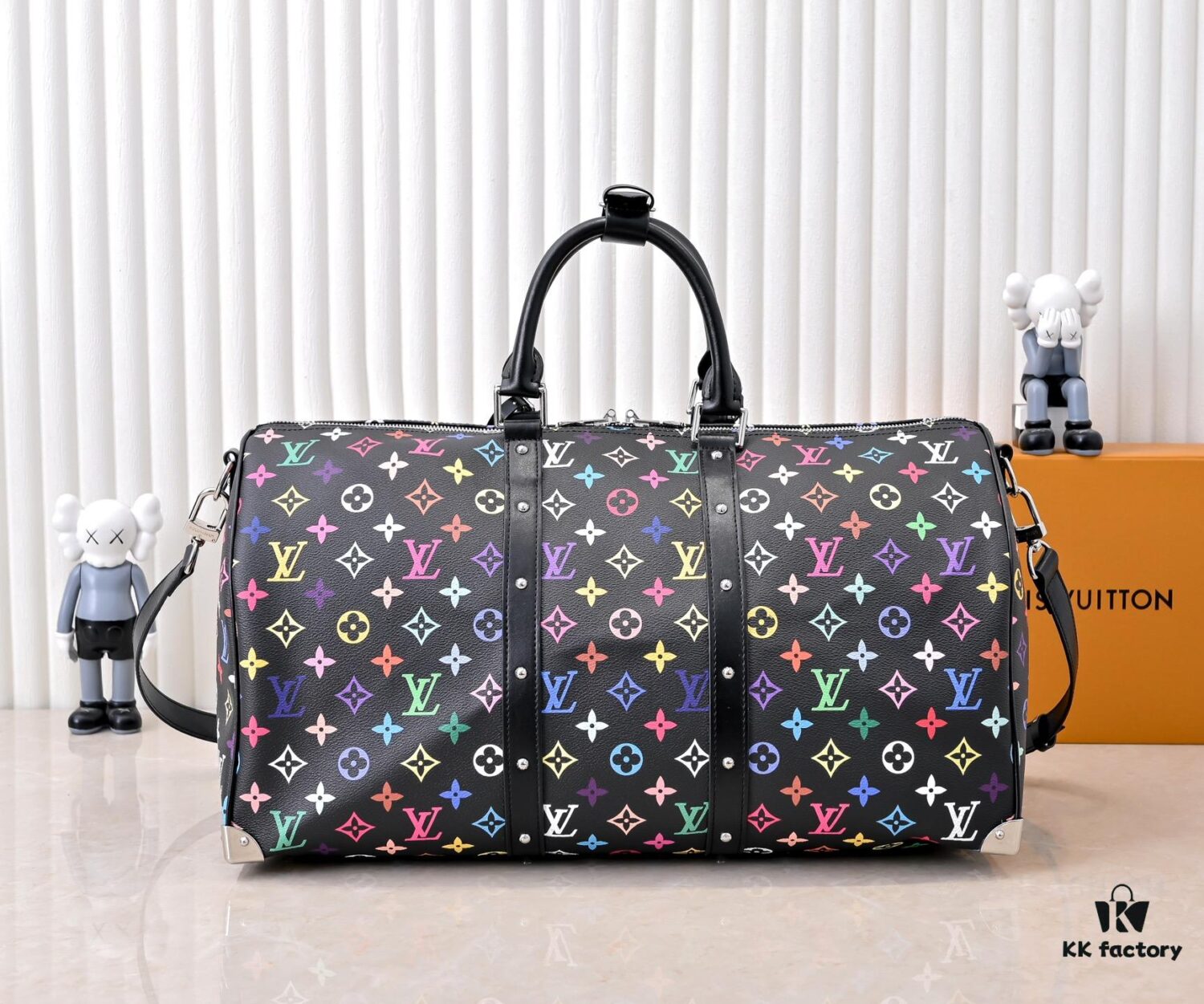 New Arrival M13742 White Color Black Color Travel Bag LV x TM KEEPALL BANDOULIÈRE 45