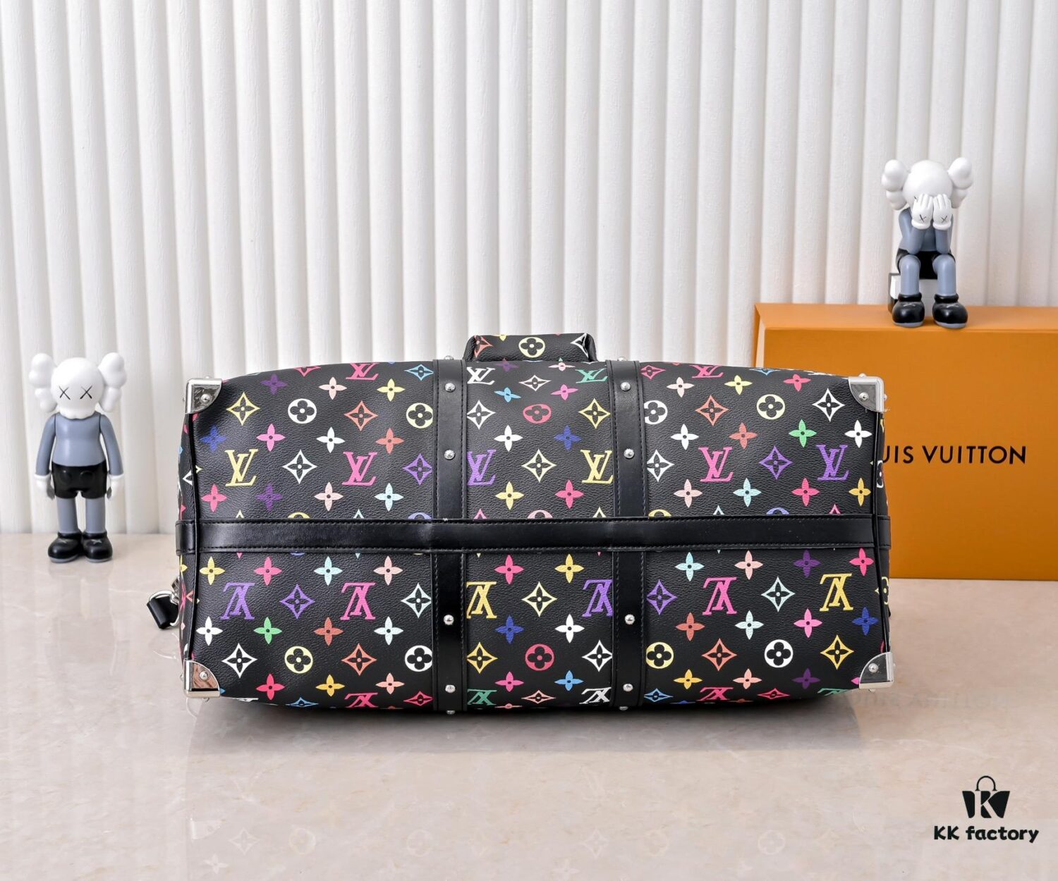 New Arrival M13742 White Color Black Color Travel Bag LV x TM KEEPALL BANDOULIÈRE 45