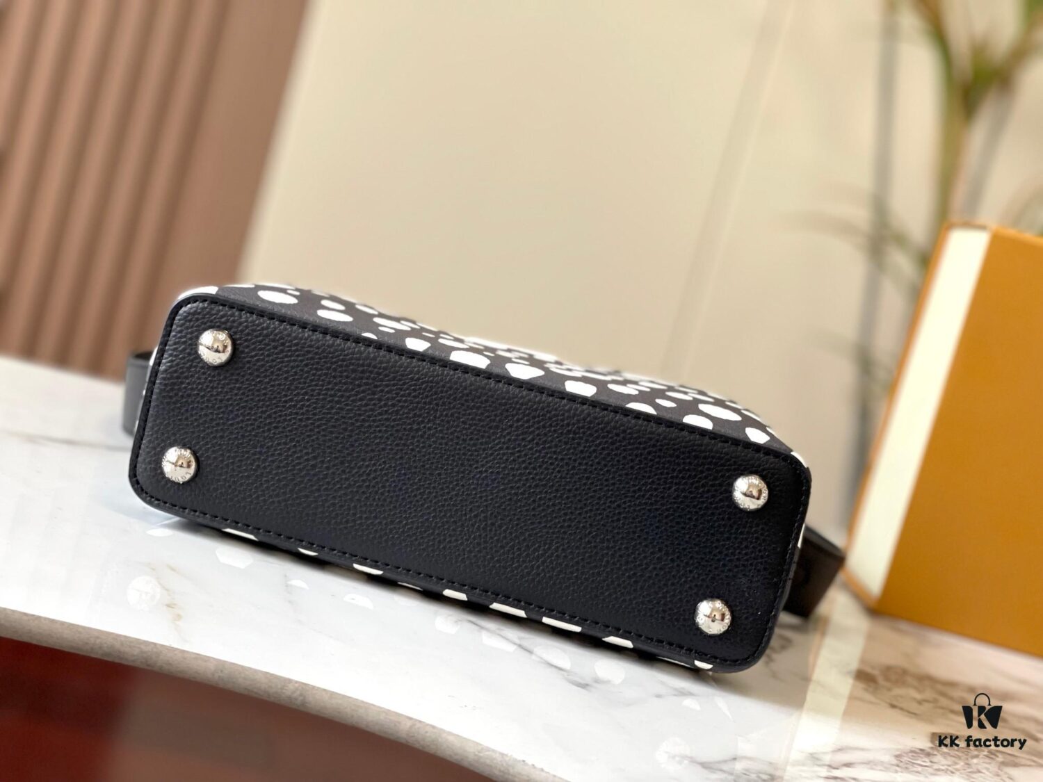 Upgraded Version M21663 This LV x YK Capucines Small Handbag from the Louis Vuitton x Yayoi Kusama Collaboration Collection