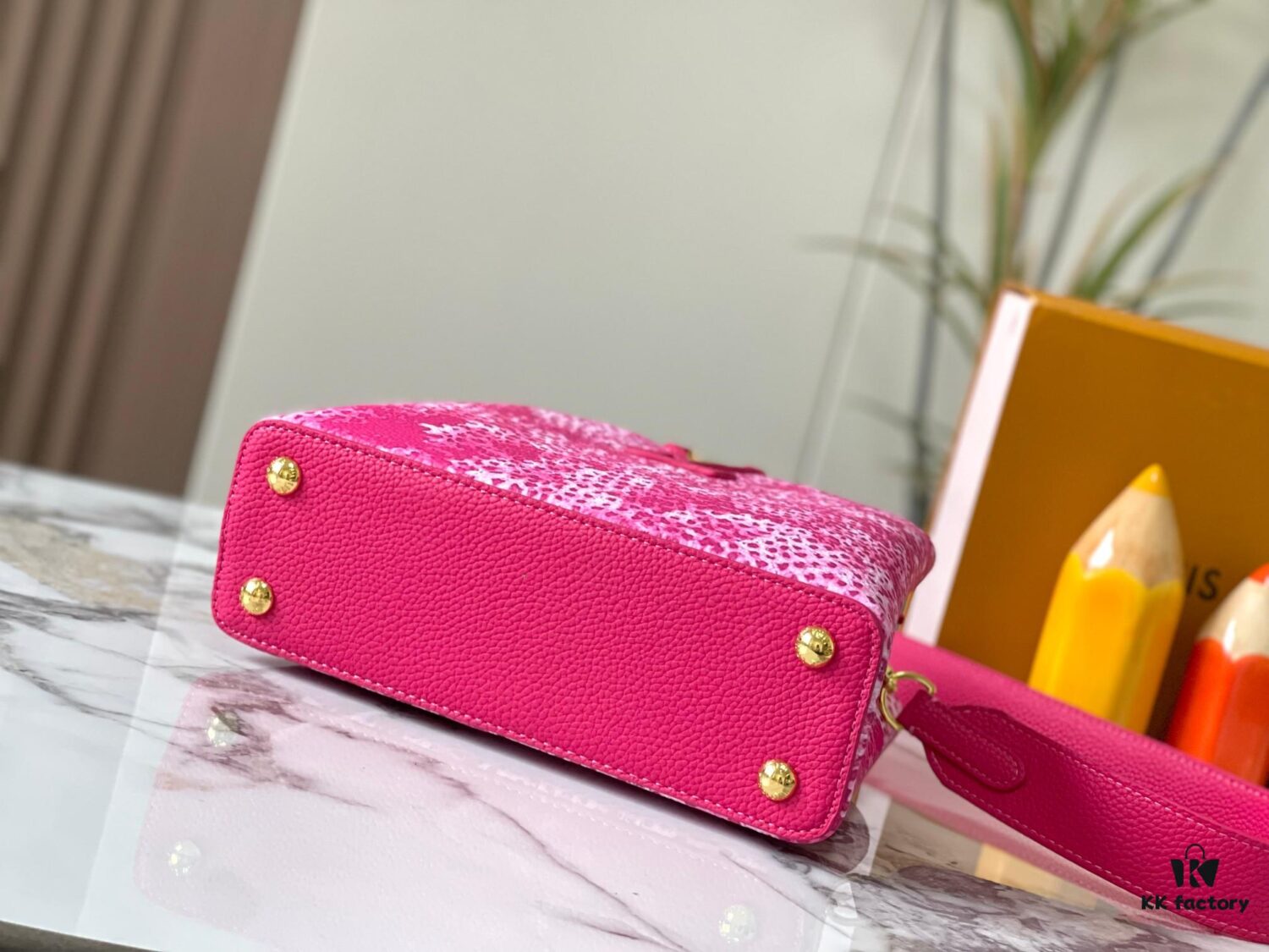 Upgraded M21727 Louis Vuitton x Yayoi Kusama Capucines BB Bag