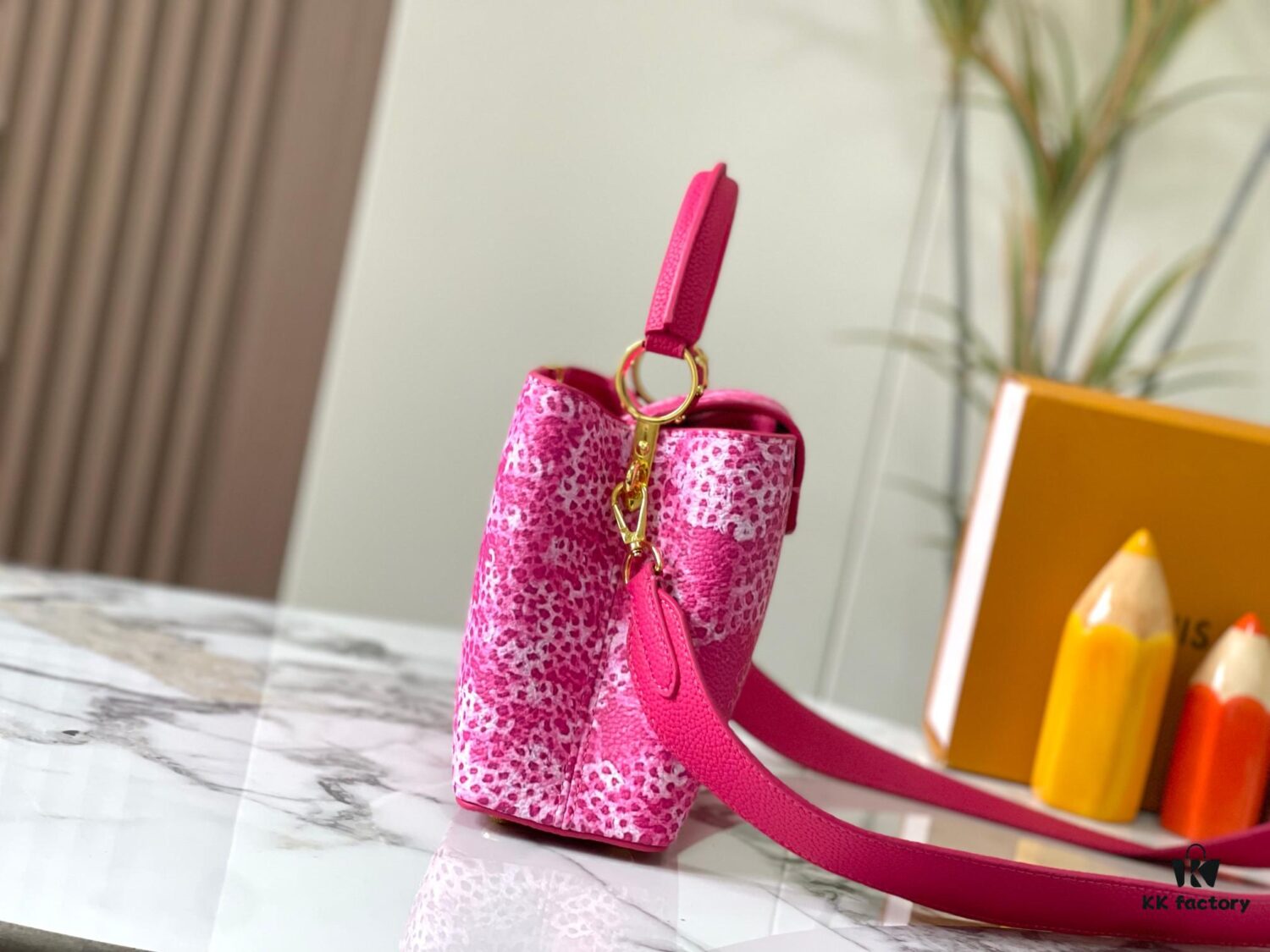 Upgraded M21727 Louis Vuitton x Yayoi Kusama Capucines BB Bag