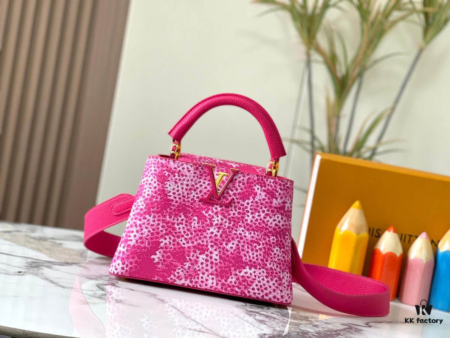 Upgraded M21727 Louis Vuitton x Yayoi Kusama Capucines BB Bag