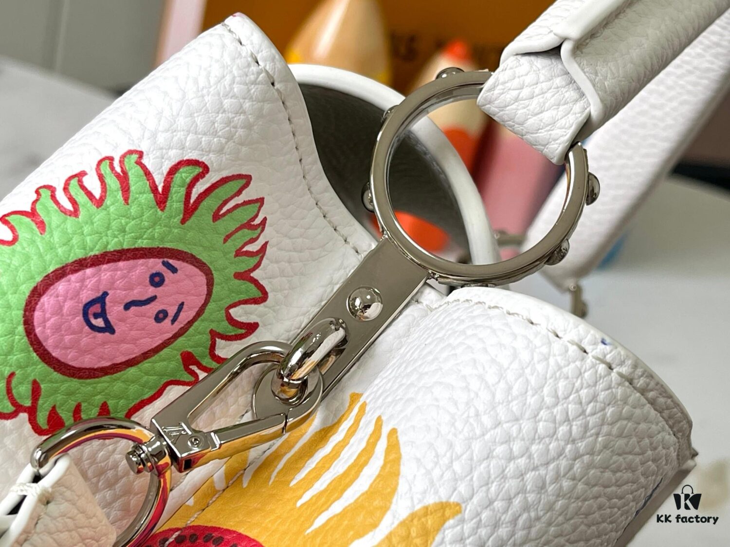 Upgraded M21725 Louis Vuitton x Yayoi Kusama New Collaboration Series LV x YK Capucines PM Handbag