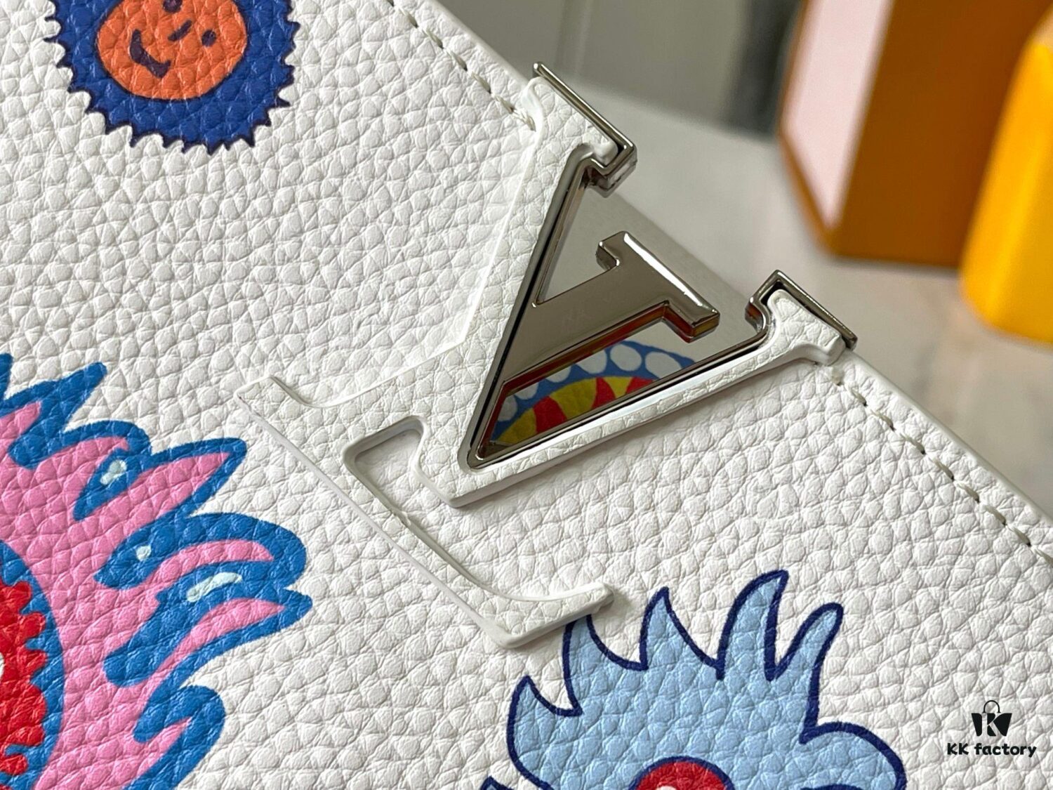 Upgraded M21725 Louis Vuitton x Yayoi Kusama New Collaboration Series LV x YK Capucines PM Handbag