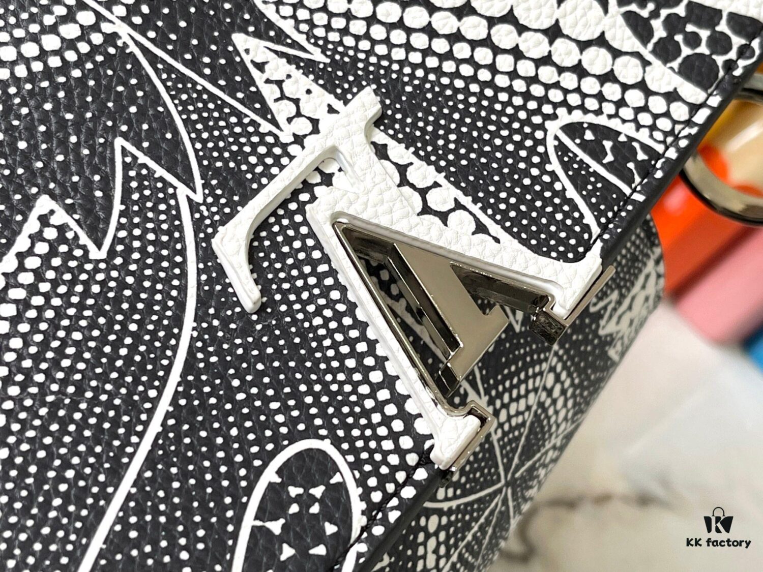 Upgraded M21705 Louis Vuitton x Yayoi Kusama Collaboration Capucines MM Handbag