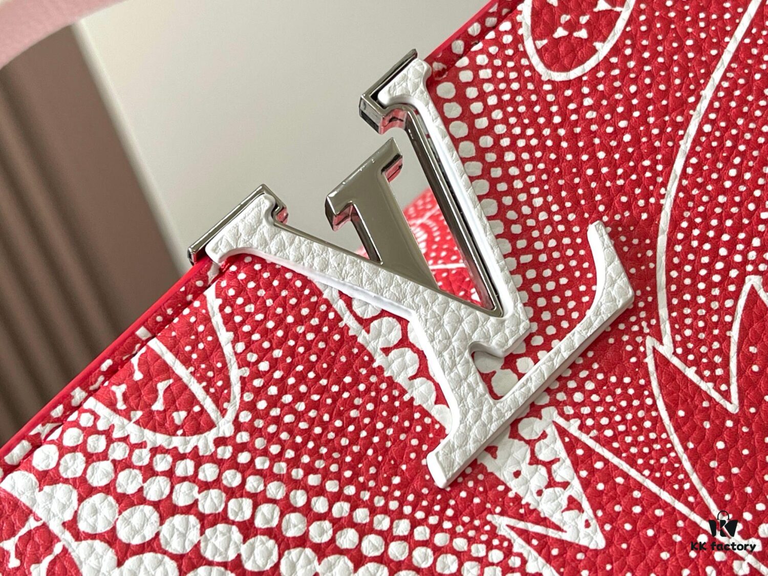 Upgraded M21705 Louis Vuitton x Yayoi Kusama Collaboration Capucines MM Handbag