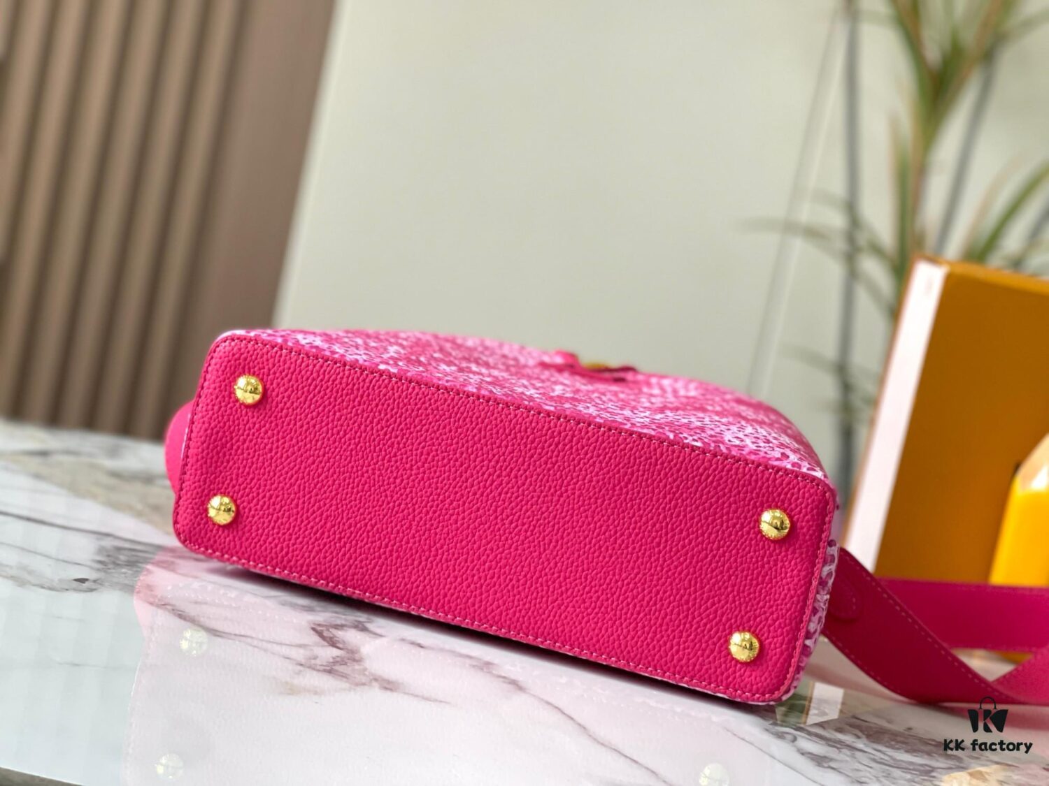 LV x YK Capucines Medium Bag in Upgraded M21728 Infinity Net Design