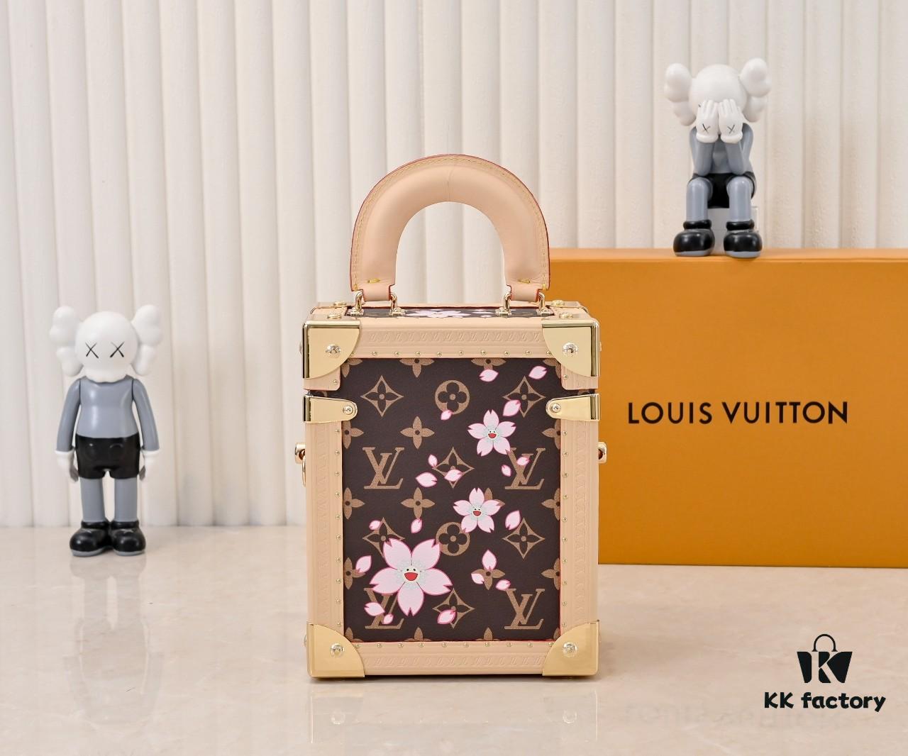 Upgraded 350 Camera Box Hard Case Bag in Monogram/Cherry Blossom (Takashi Murakami) Replica M14173 M10079 45673 45675