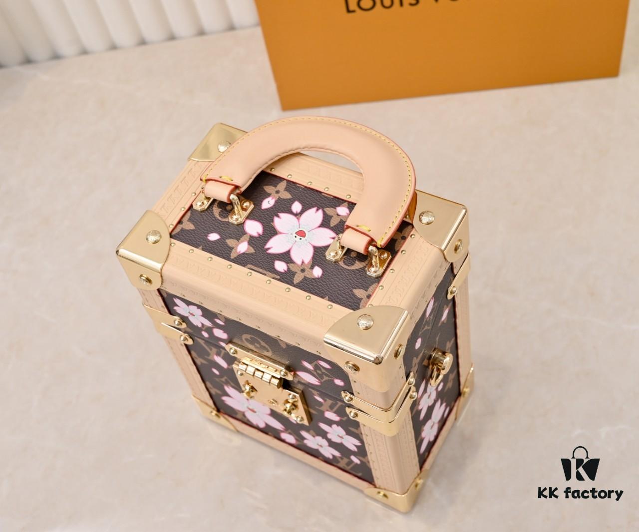 Upgraded 350 Camera Box Hard Case Bag in Monogram/Cherry Blossom (Takashi Murakami) Replica M14173 M10079 45673 45675