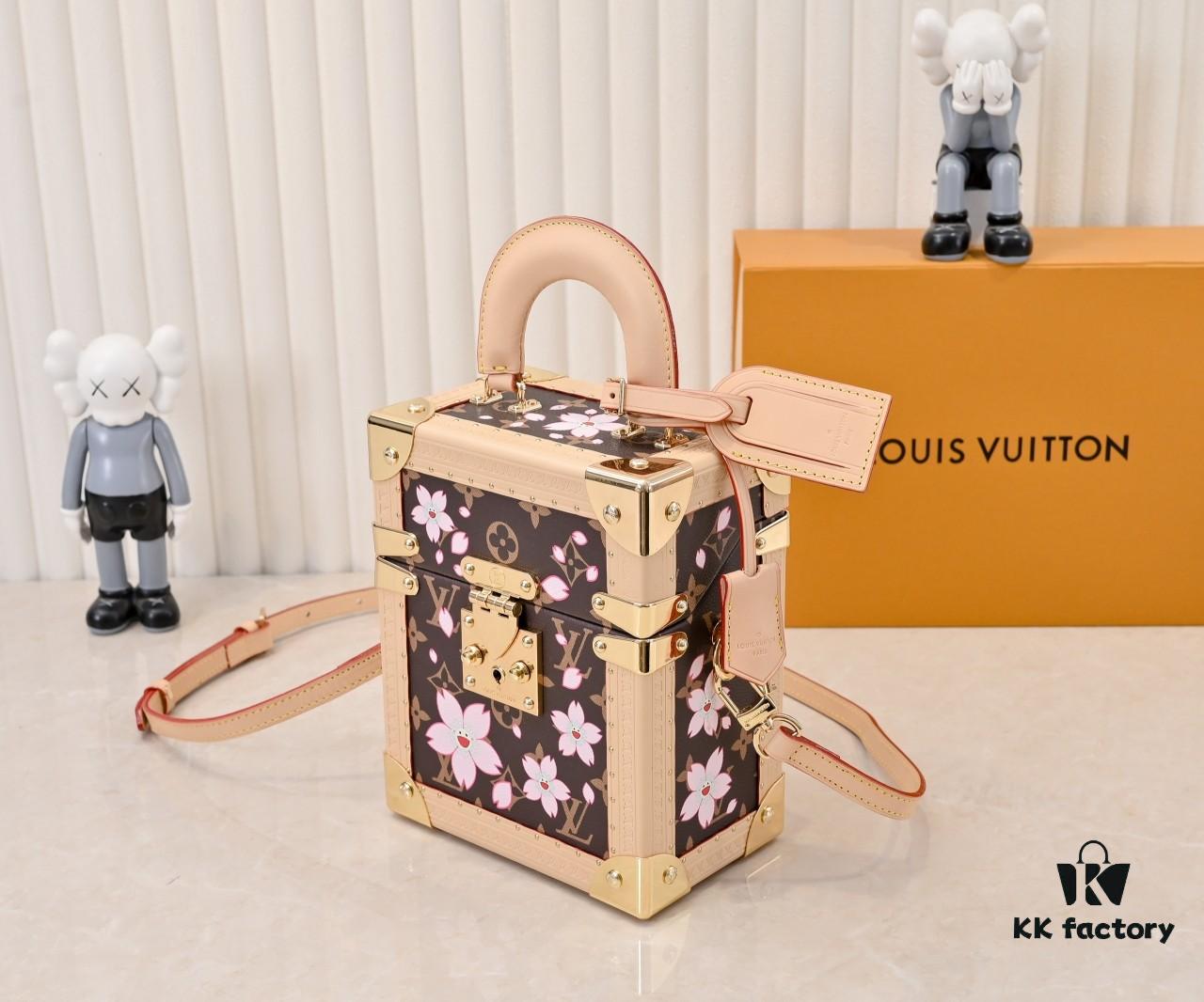 Upgraded 350 Camera Box Hard Case Bag in Monogram/Cherry Blossom (Takashi Murakami) Replica M14173 M10079 45673 45675