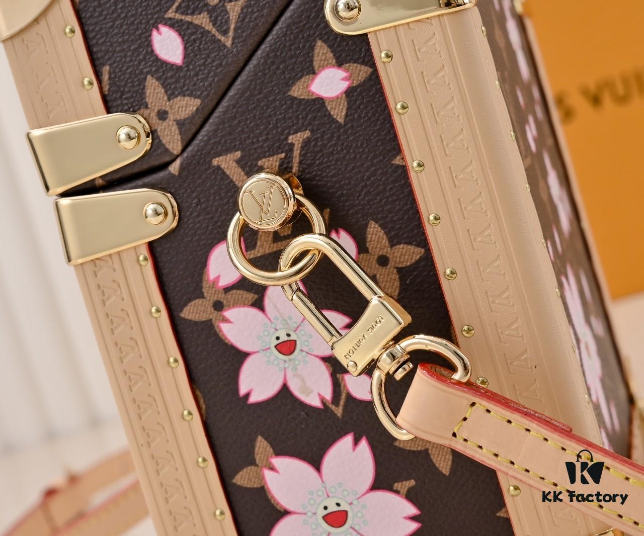 Upgraded 350 Camera Box Hard Case Bag in Monogram/Cherry Blossom (Takashi Murakami) Replica M14173 M10079 45673 45675